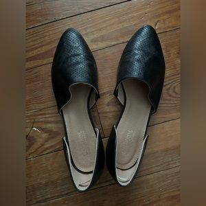 Catherine Malandrino Alaney D’Orsay black flat shoe